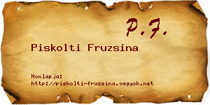 Piskolti Fruzsina névjegykártya